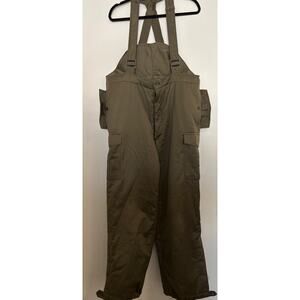 Vintage 1986 German Military Heereseigentum Insulated Bib Overalls Pants Green